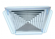 Экран-отражатель для вентиляционной решетки 600x600 фото | shop-crystal.ru