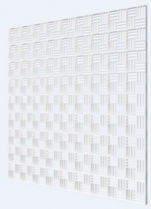 П6060ДП Fusion 595х595 решетка  вентиляционная декоративная потолочная  бел фото | shop-crystal.ru